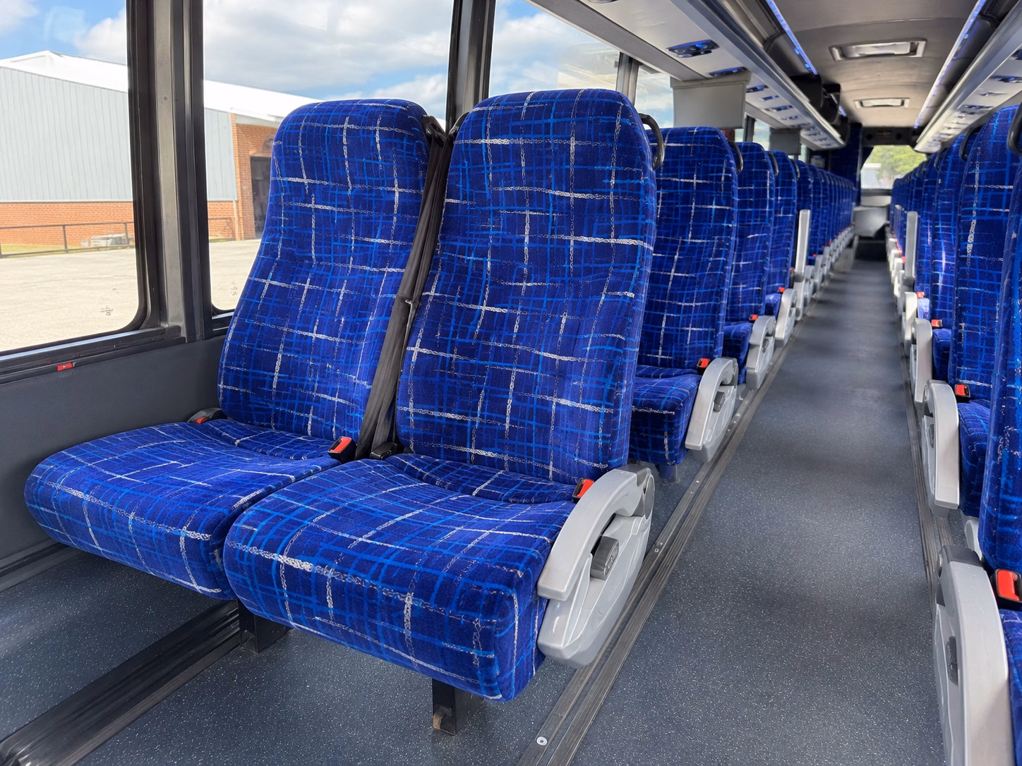 56 passenger charter bus inside