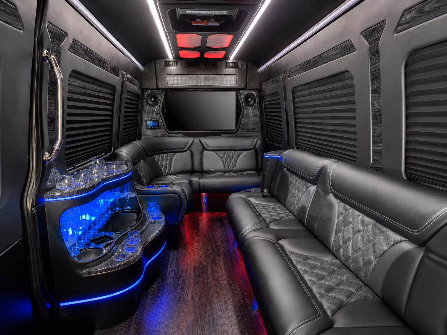 north charleston 30 passenger party bus interior