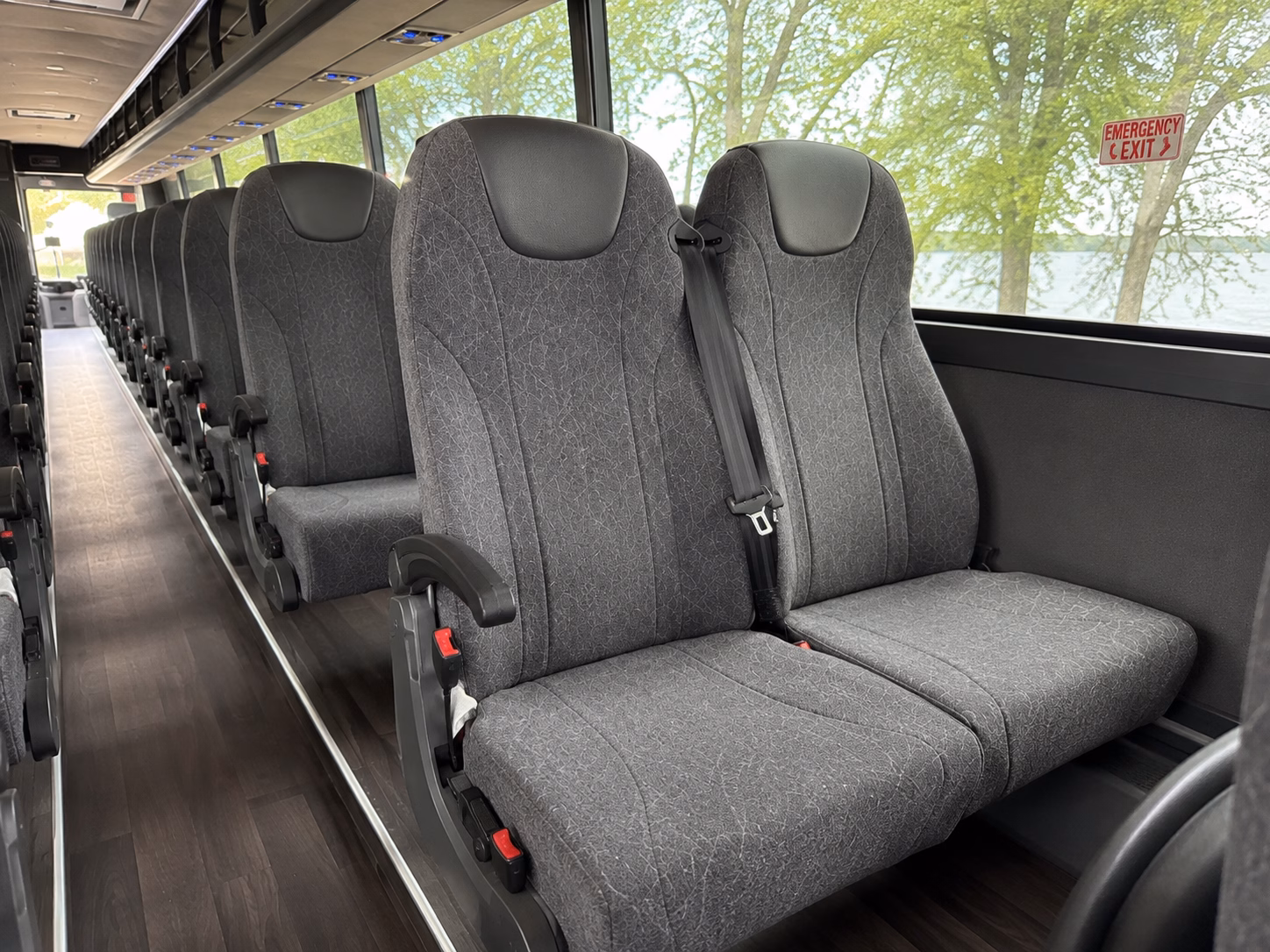 north charleston charter bus interior