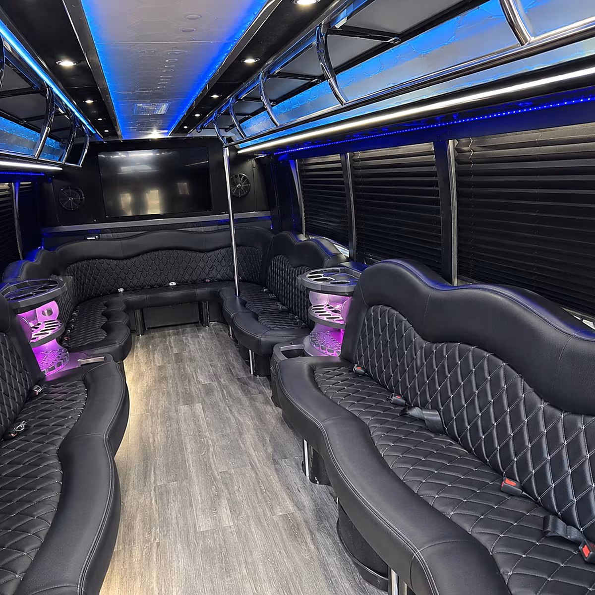 north charleston party bus rental interior
